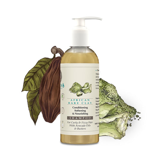 African Rare Clay Conditioning Softening & Nourishing Shampoo for Curly Frizzy Hair 100ml