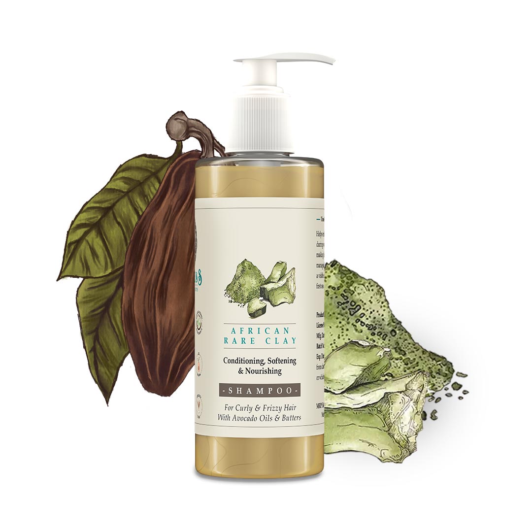 African Rare Clay Conditioning Softening & Nourishing Shampoo for Curly Frizzy Hair 200ml