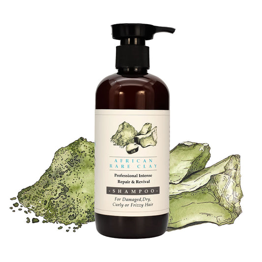 African Rare Clay Professional Intense Repair & Reviving Shampoo for Damaged, Curly, Frizzy Hair 300ml