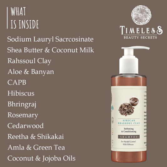 African Rhassoul Clay Shampoo For All Hair Types With Hibiscus 200ml