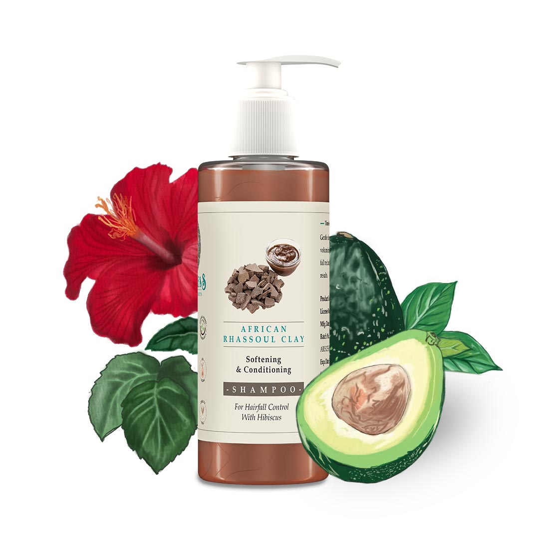 African Rhassoul Clay Shampoo For All Hair Types With Hibiscus 200ml