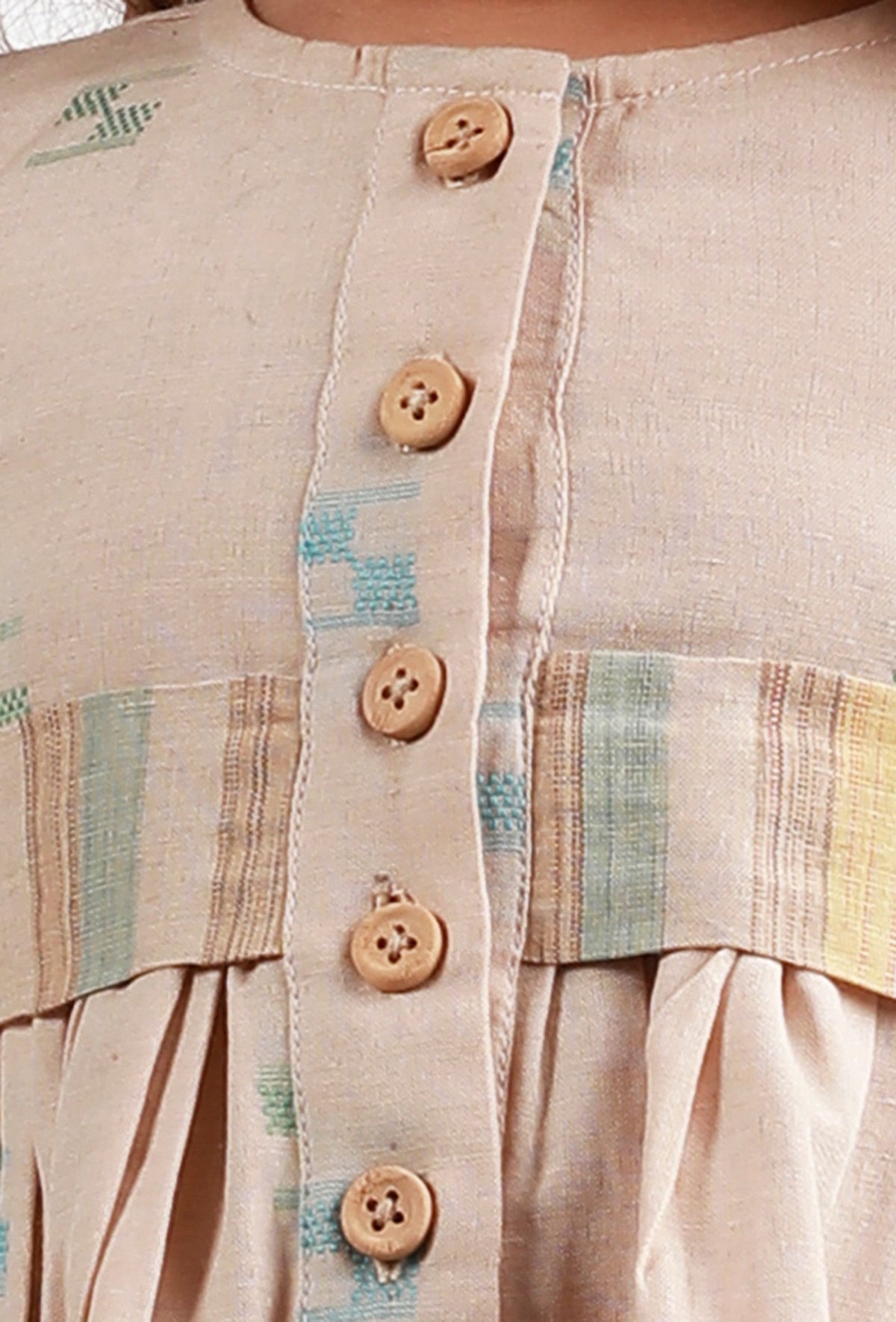 Beige Dobby Dress サイズ 0〜1歳