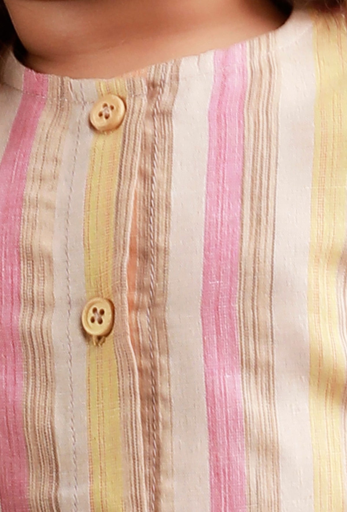 Set of 2: Beige Striped Top and Beige Striped Pant サイズ 8〜9歳