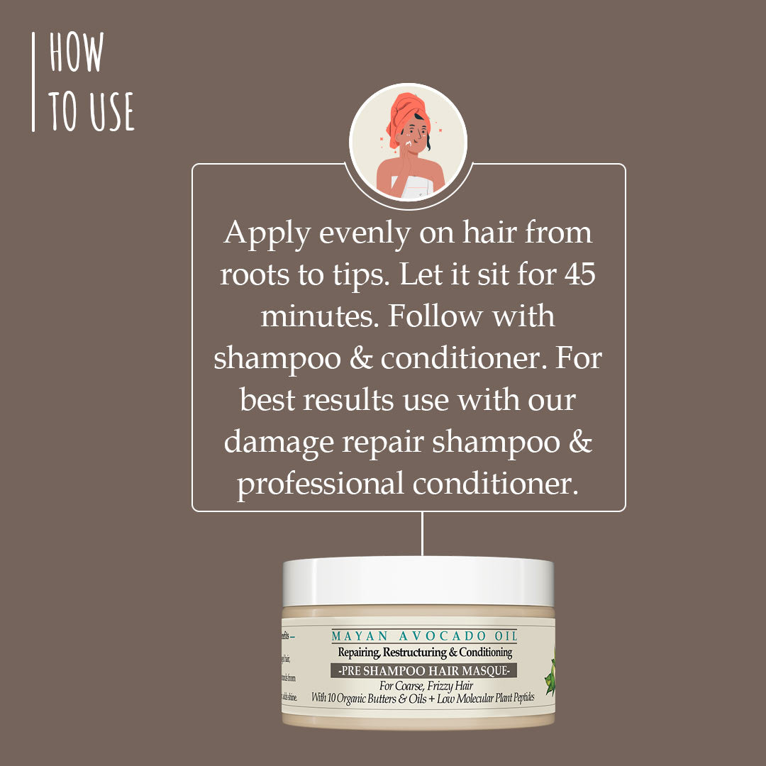 Mayan Avocado Oil Pre Shampoo Hair Mask 200g