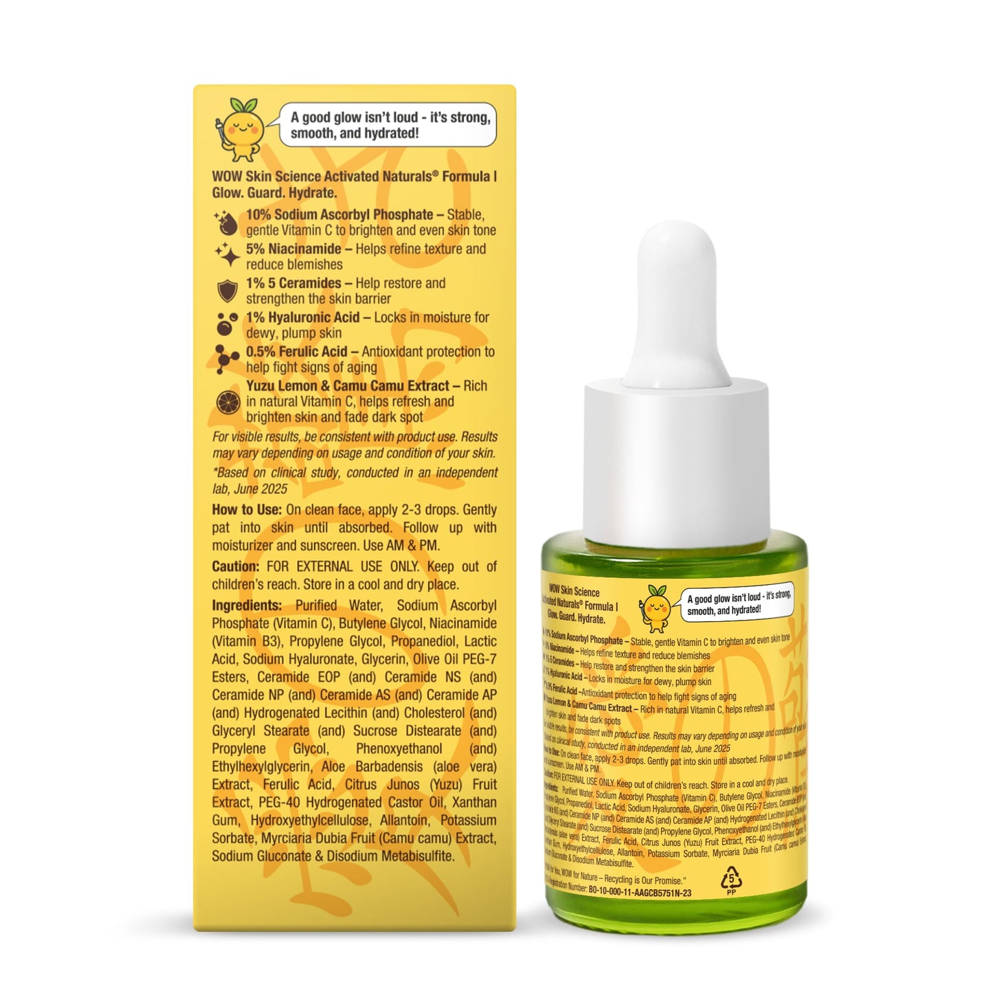 Japanese Yuzu & Vitamin C Brightening Face Serum Boosts Complexion 30ml