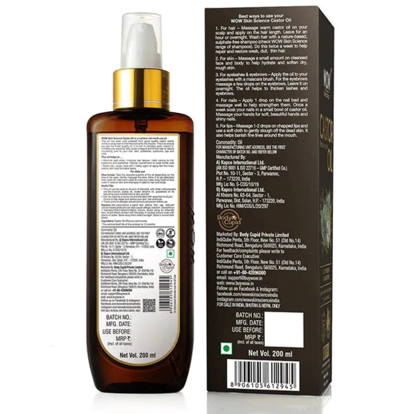 Castor Oil Pure Hexane Free 200ml