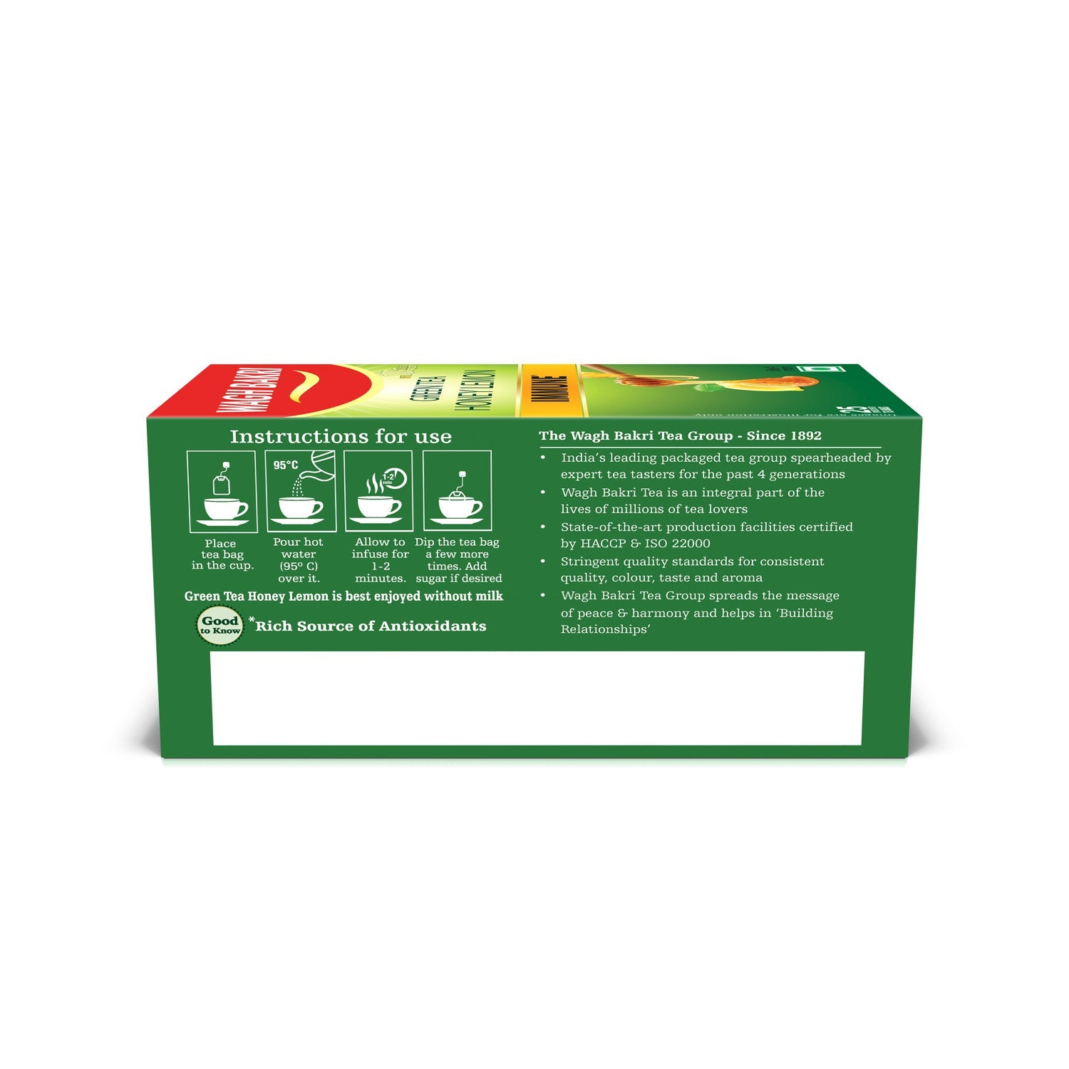 Honey Lemon Green Tea Bags