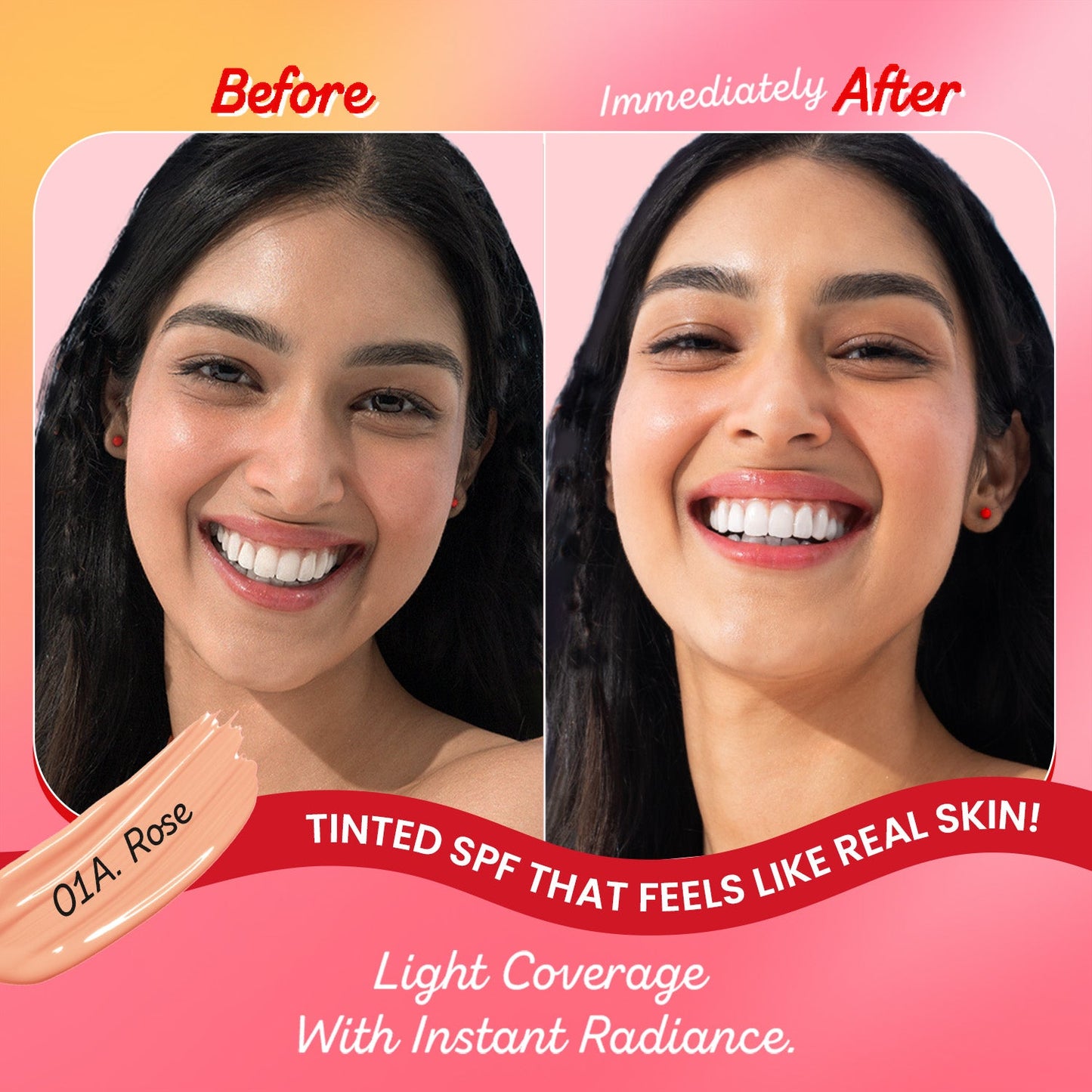 Strawberry Dew Tinted Sunscreen, In-Vivo Tested SPF 50+ PA++++ 