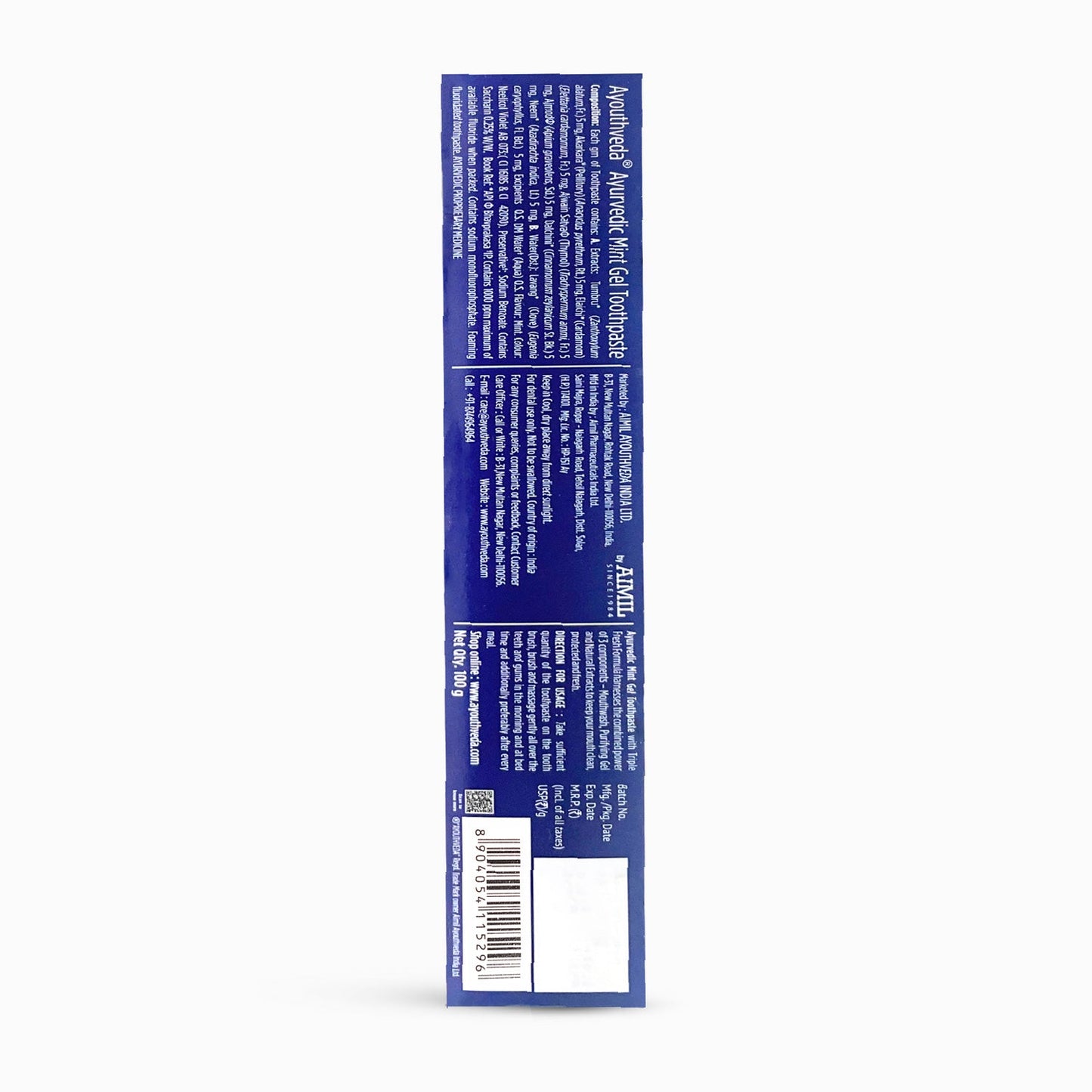 Mint Gel Toothpaste Net qty.- 100 g each set of 2 100g