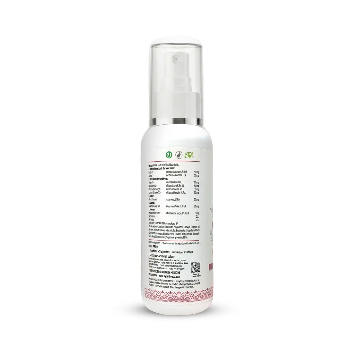 Acne Enemy Clarifying Facial Toner with Pomegranate, Amla, Aloe Vera & Rose Distillate for Acne & Oil Control | Dermatologically Tested |Suitable for Oily & Acne-Prone Skin | Net Qty – 100 ml 100ml