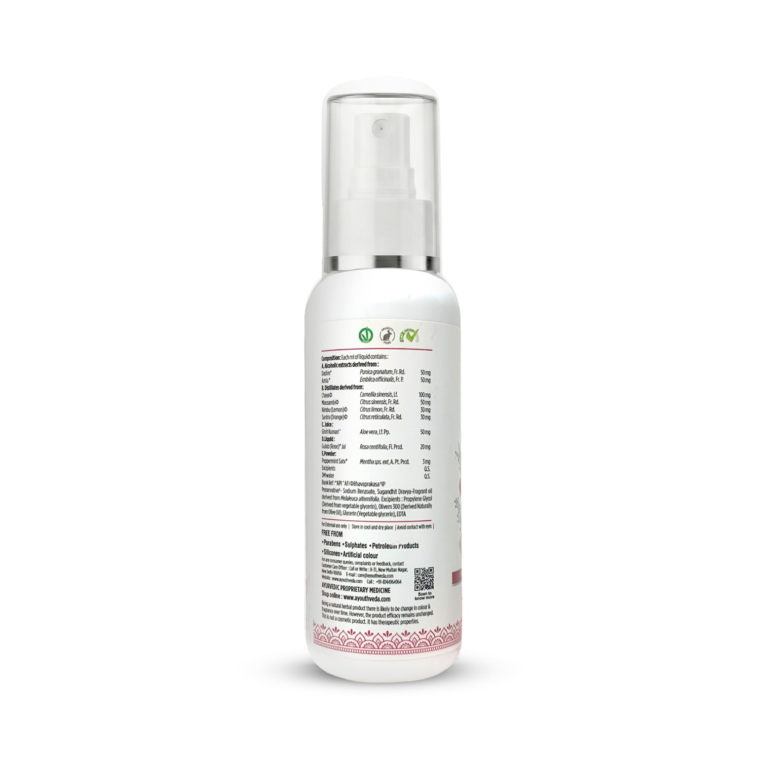 Acne Enemy Clarifying Facial Toner with Pomegranate, Amla, Aloe Vera & Rose Distillate for Acne & Oil Control | Dermatologically Tested |Suitable for Oily & Acne-Prone Skin | Net Qty – 100 ml 100ml