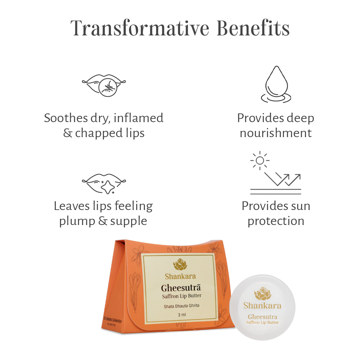 Gheesutrā Saffron Lip Butter 10g