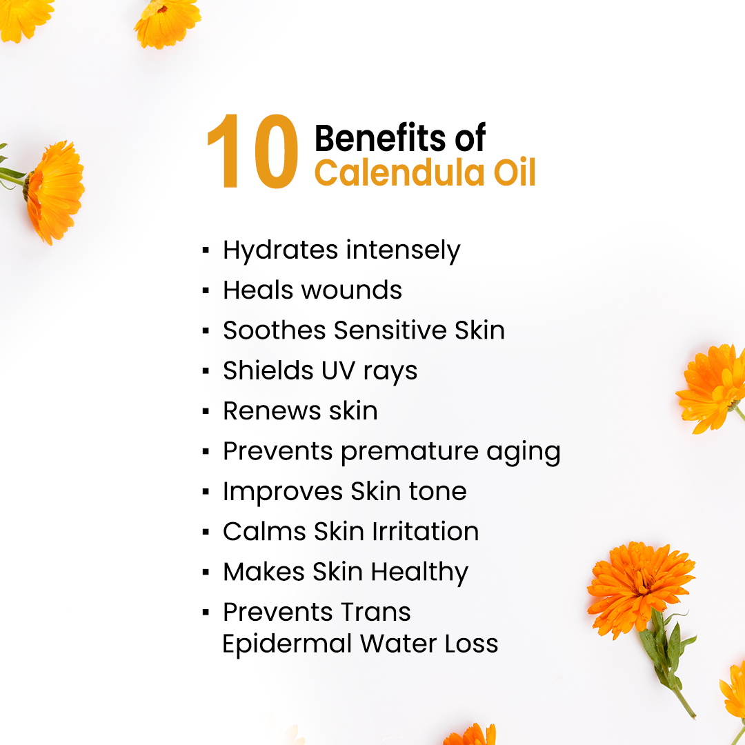 Calendula Body Oil - Protecting, Healing, Deep Moisturizing For Glowing Skin 400ml