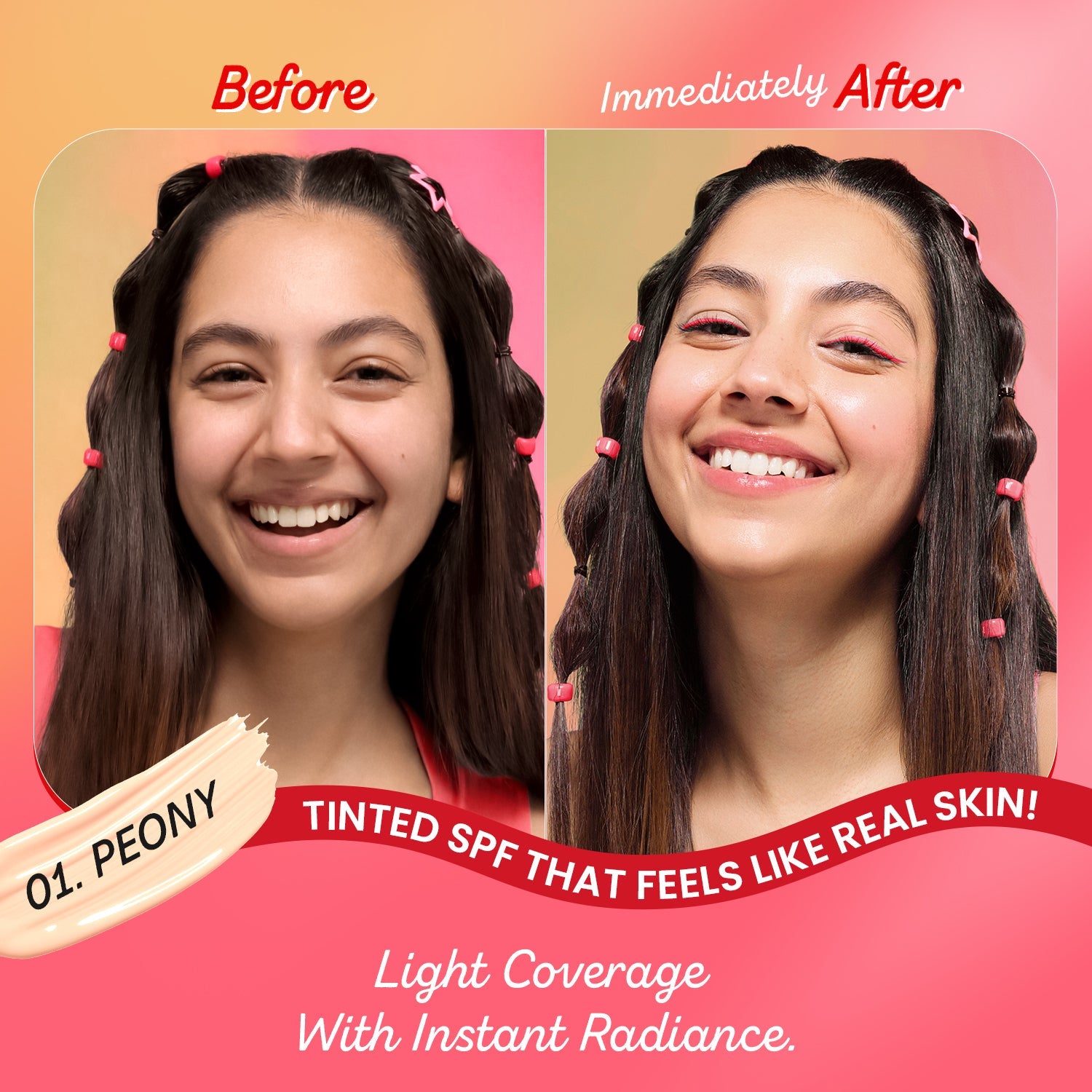 Strawberry Dew Tinted Sunscreen, In-Vivo Tested SPF 50+ PA++++ 