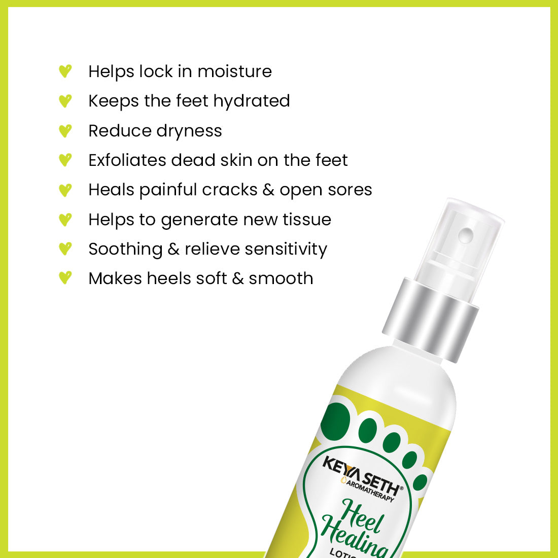 Heel Healing Lotion, for Softens Hydrates Dry Feet, Moisturizes & Repairs Cracked Heel Enriched with Tea Tree Oil & Glycerin 50ml