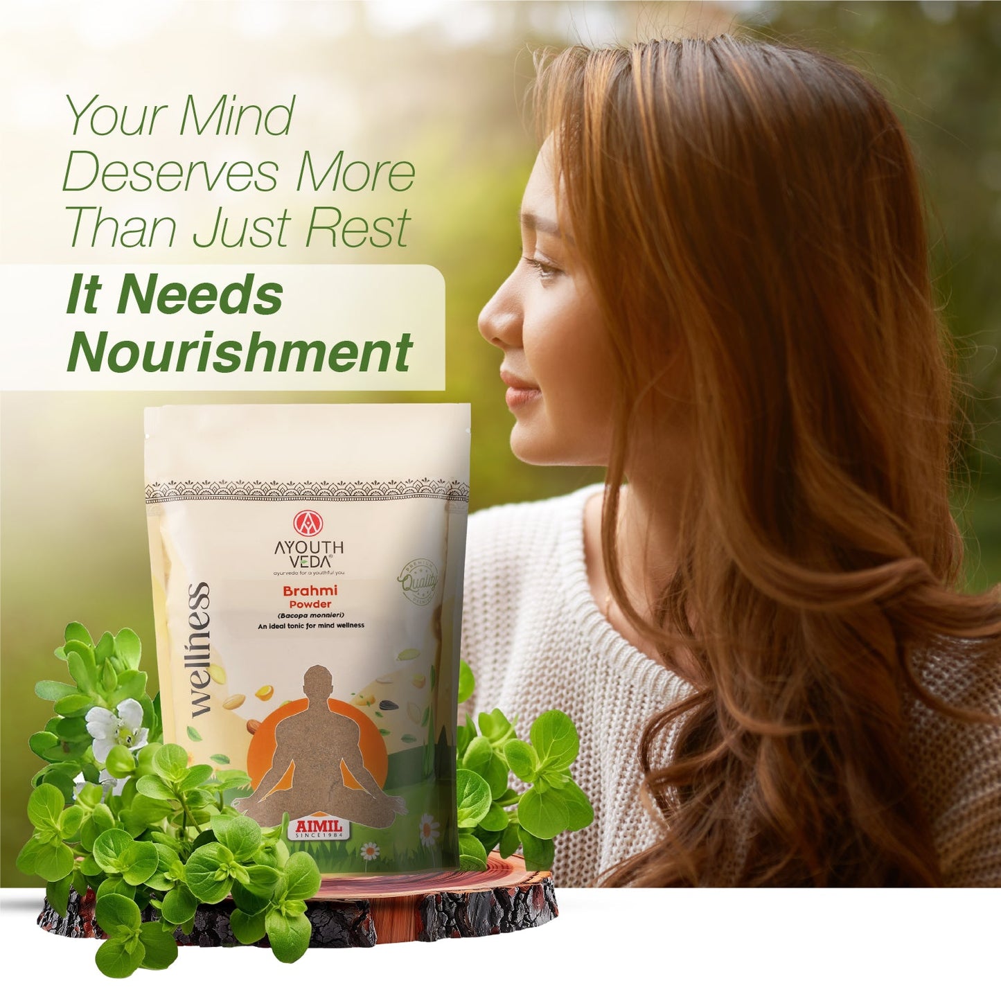 Brahmi Powder | Pure Bacopa monnieri Brain Tonic for Memory, Focus & Stress Relief | Antioxidant-Rich Ayurvedic Support for Cognitive Function, Mental Clarity & Immunity | Net Qty: 200g 200g