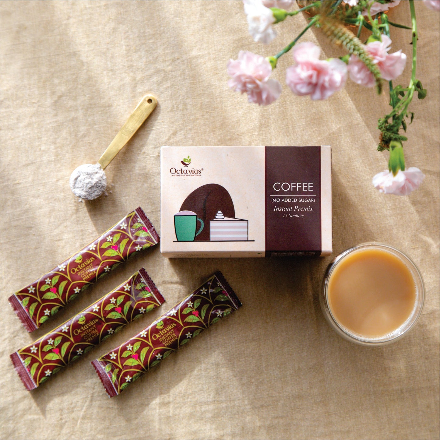 Instant Coffee Premix - 15 sachets ( No Added Sugar ) 15sachets
