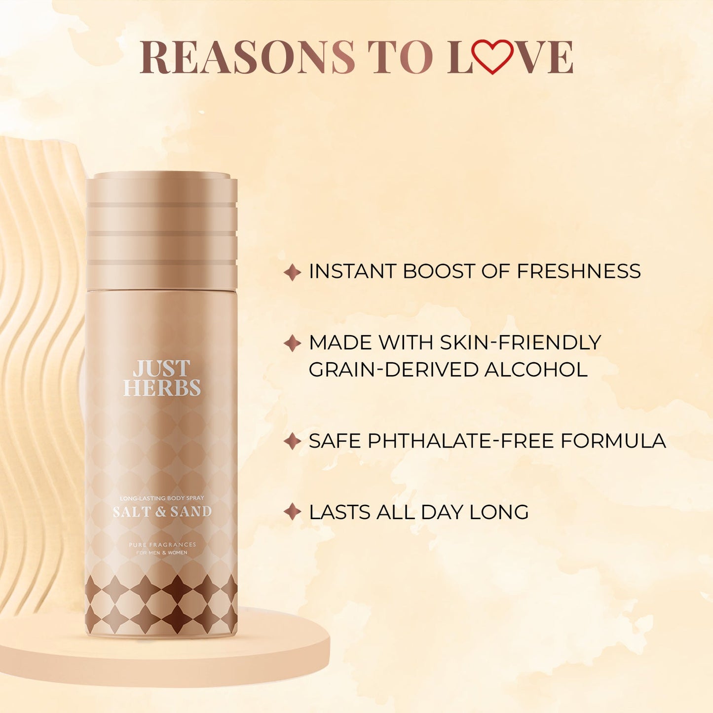 Long Lasting Salt and Sand Deodorant Body Spray For Men & Women 150ml