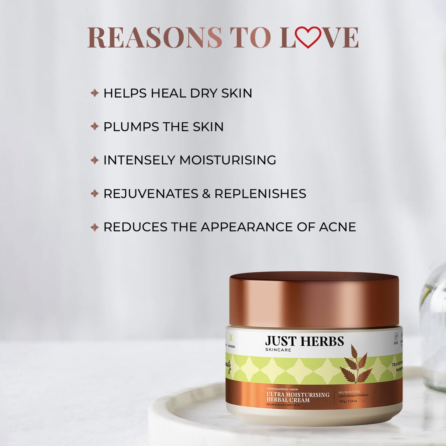 Ultra Moisturising Herbal Cream with Ashwagandha and Neem 100g
