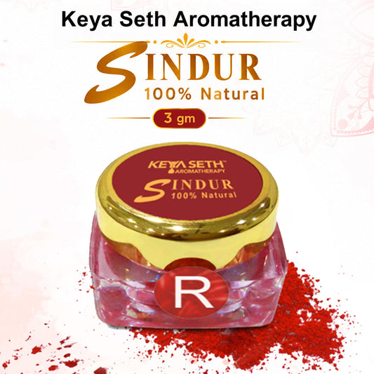 【Keya Seth】 100% Natural Dust Sindoor Red with Herbs Extracts & Floral Pigments Kumkum, No side Effects & No Hair Fall｜ナチュラル ダストシンドゥール レッド｜単品（3g×1個）