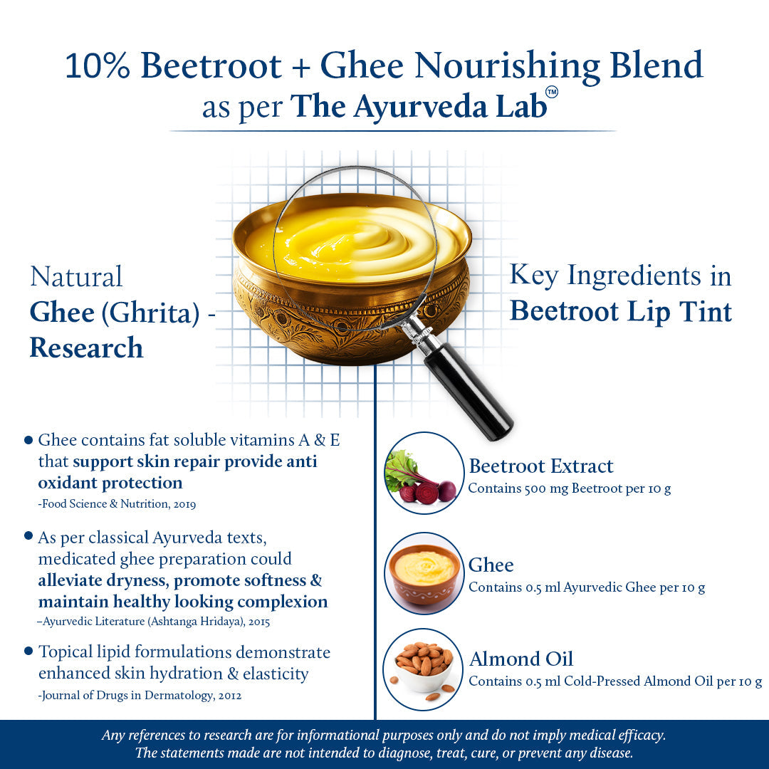 Shubhr Lip Tint, Cheek & Eye Tint with Nourishing Ghee & Shea Butter (10g) (Rose Pink) 10g
