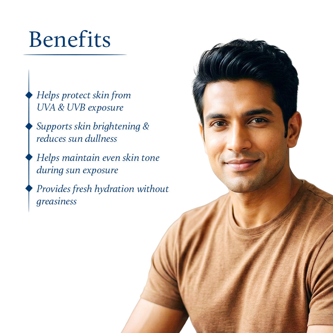 Shubhr Jasmine & Coconut SPF 30 Sunscreen for Men for Sun Protection (16 Herbs, 50g) 50g