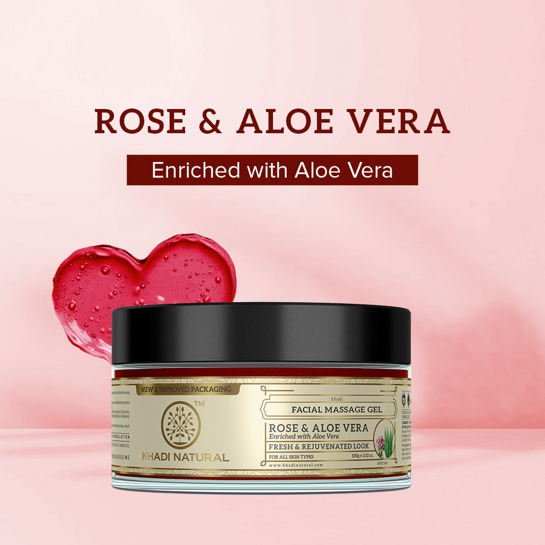 Rose Aloe Vera Face Massage Gel Combo Pack Of 2 100gm Each