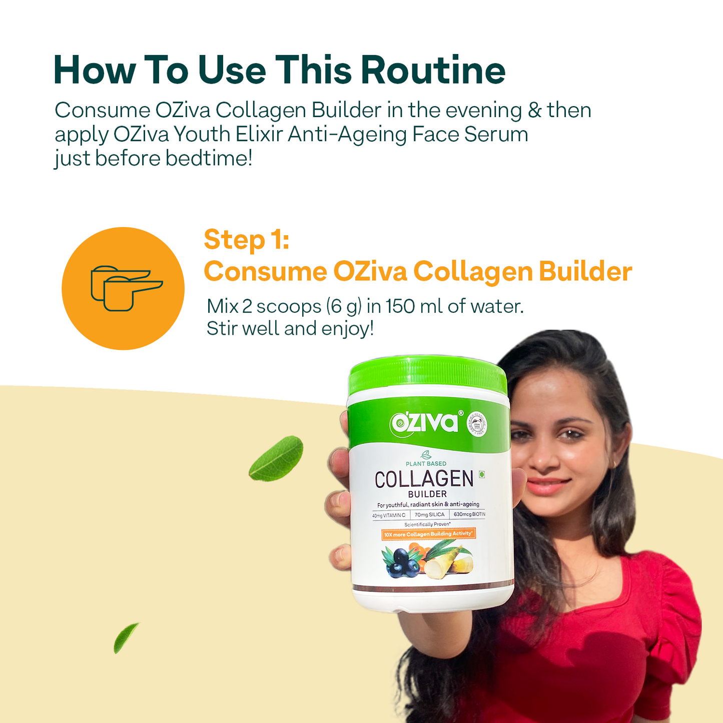 Glow & Anti-Ageing Routine: Youth Elixir Face Serum (30 ml) + Plant Based Classic Collagen Builder (200g) 30 ml