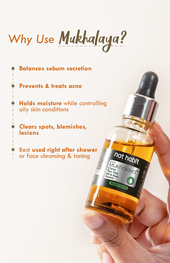 Pure Clove Tea Tree Mukhalaya Face Oil 30ml