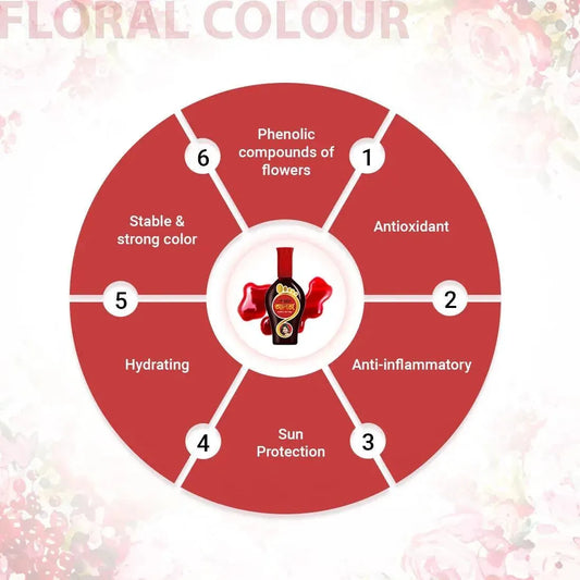 100% Natural Red Aalta Enriched with Floral Pigments, No Side- Effects 95ml 95ml x 3