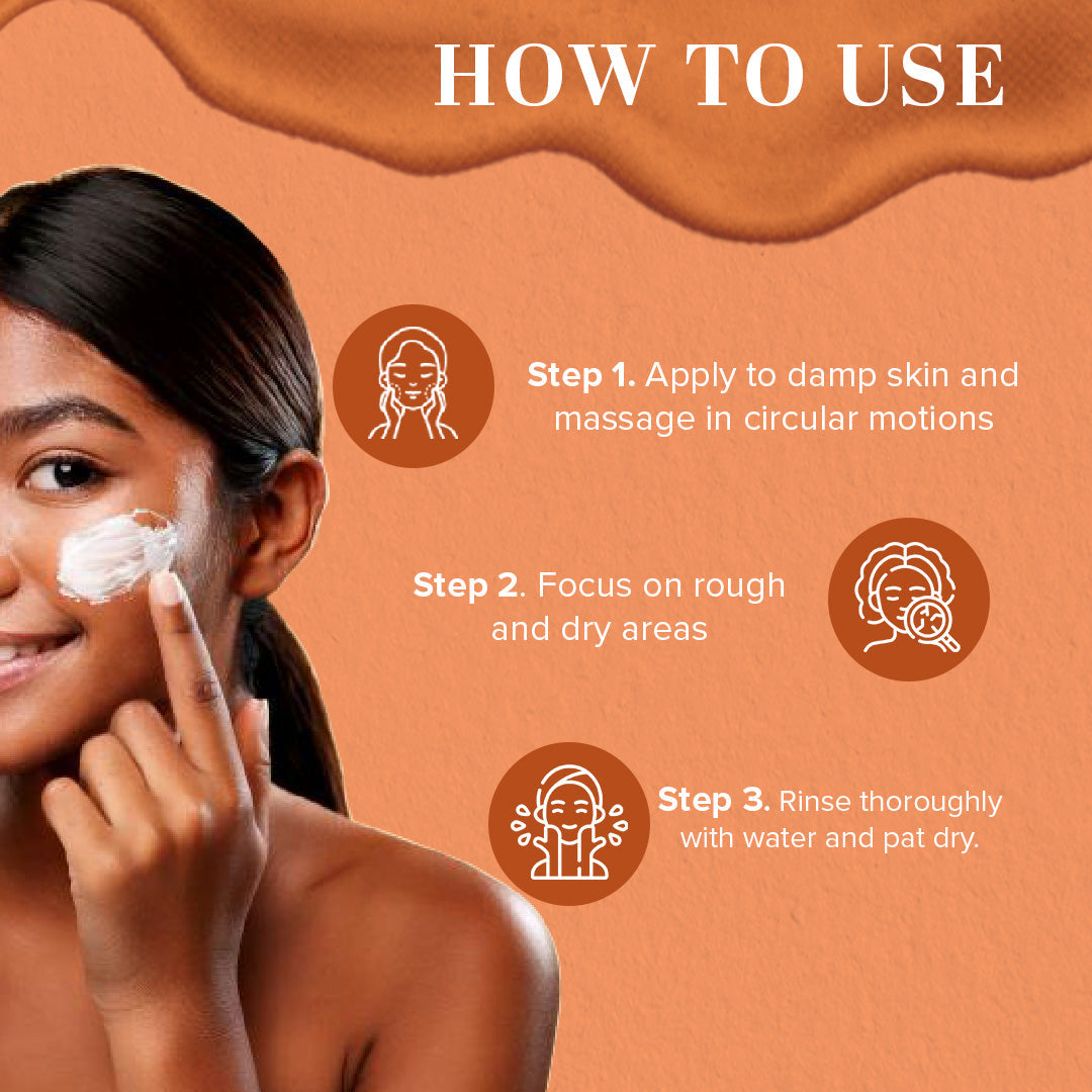 Apricot & Walnut Face Cream Scrub with Rose 100gm