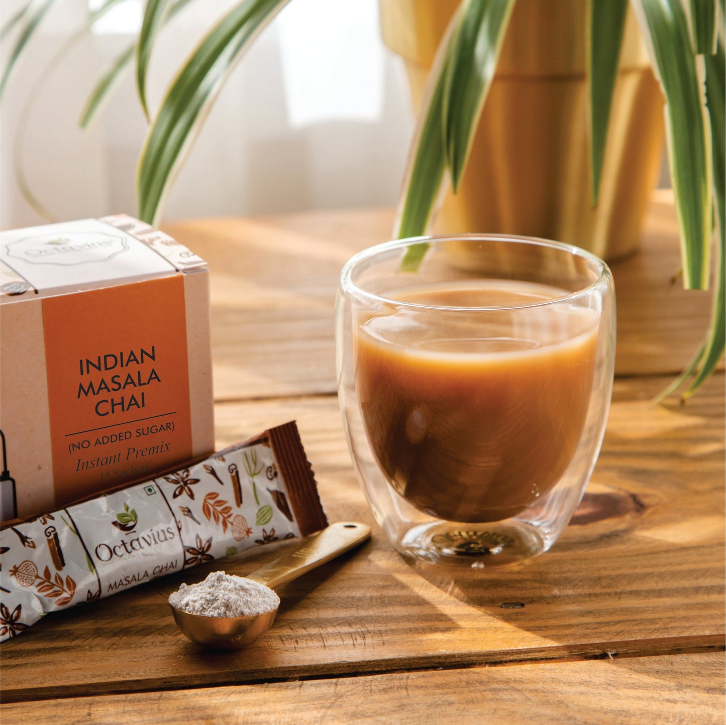 Indian Masala Chai Instant Premix (No Added Sugar) 15 Sachets