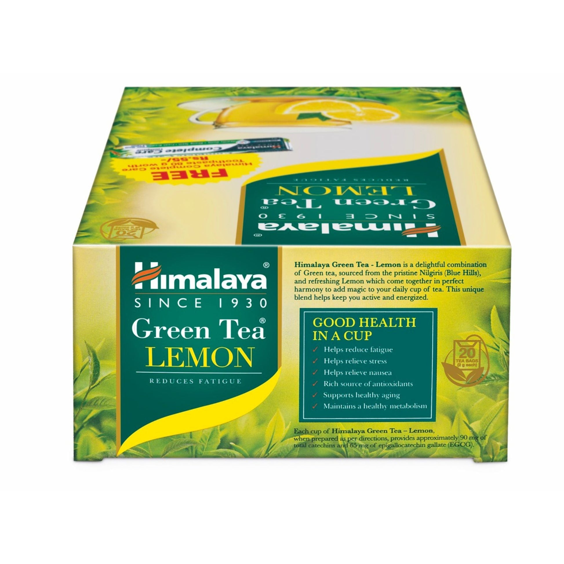 GREEN TEA LEMON 2G´20s + COMPLETE CARE TOOTHPASTE 80G FREE OFFER PACK 2G 20'S