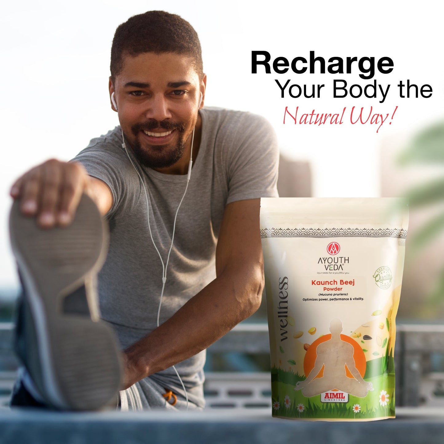Kaunch Beej Powder | Pure Mucuna pruriens for Energy, Stamina & Vitality | Natural L-DOPA Source for Strength, Muscle Support & Nervous System Balance | Ayurvedic Performance & Wellness Booster | Net Qty: 200g 200g
