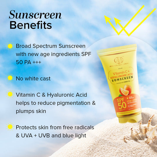 Vitamin C + Hyaluronic Acid Sunscreen Aqua Gel with Green Tea - SPF 50 100ml