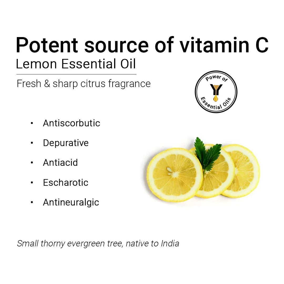 Lemon Essential Oil, Therapeutic, Pure & Natural, Vitamin C, Skin Brightening, Weight Loss, Boosts Immunity  10ml 10ml