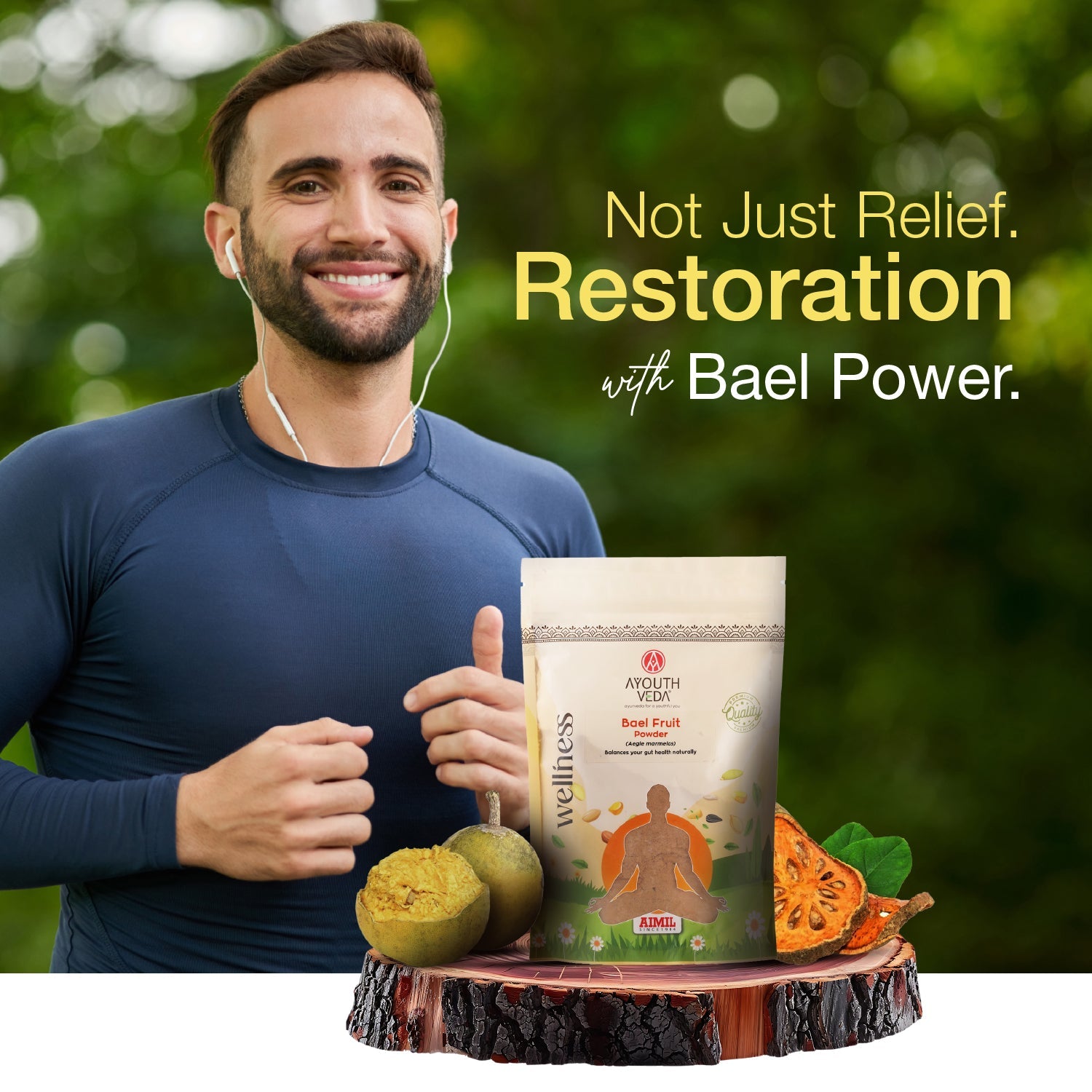Bael Fruit Powder with Pure Sun-Dried Bael (Aegle marmelos) for Digestive Balance, Gut Comfort, Cooling Relief & Healthy Bowel Function – Natural Ayurvedic Digestive Support – Net Qty: 200 g 200g