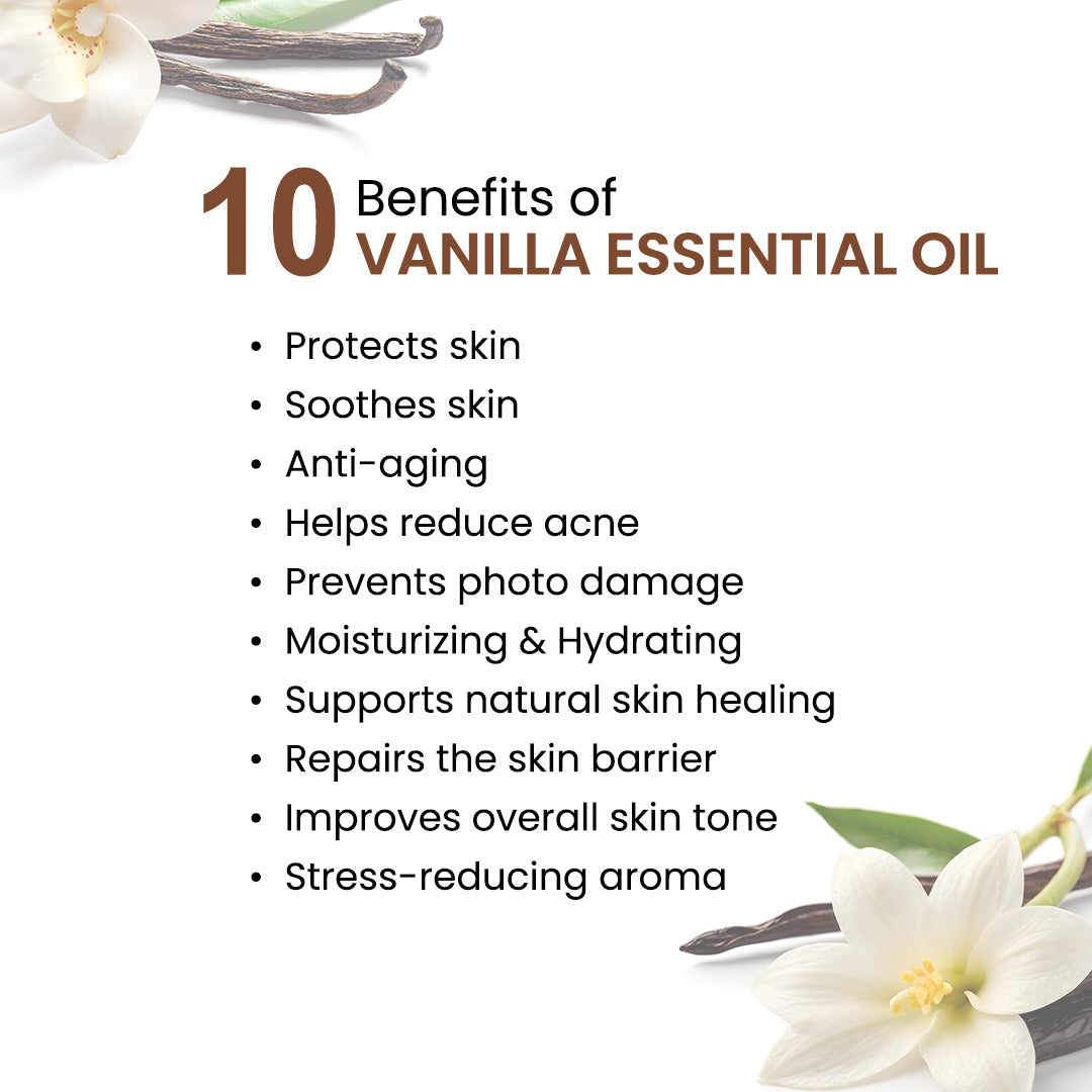 Vanilla Body Oil - Moisturizing, Nourishing, Anti-Acne For Glowing Skin; Non Sticky, Quick-Absorbing 400ml
