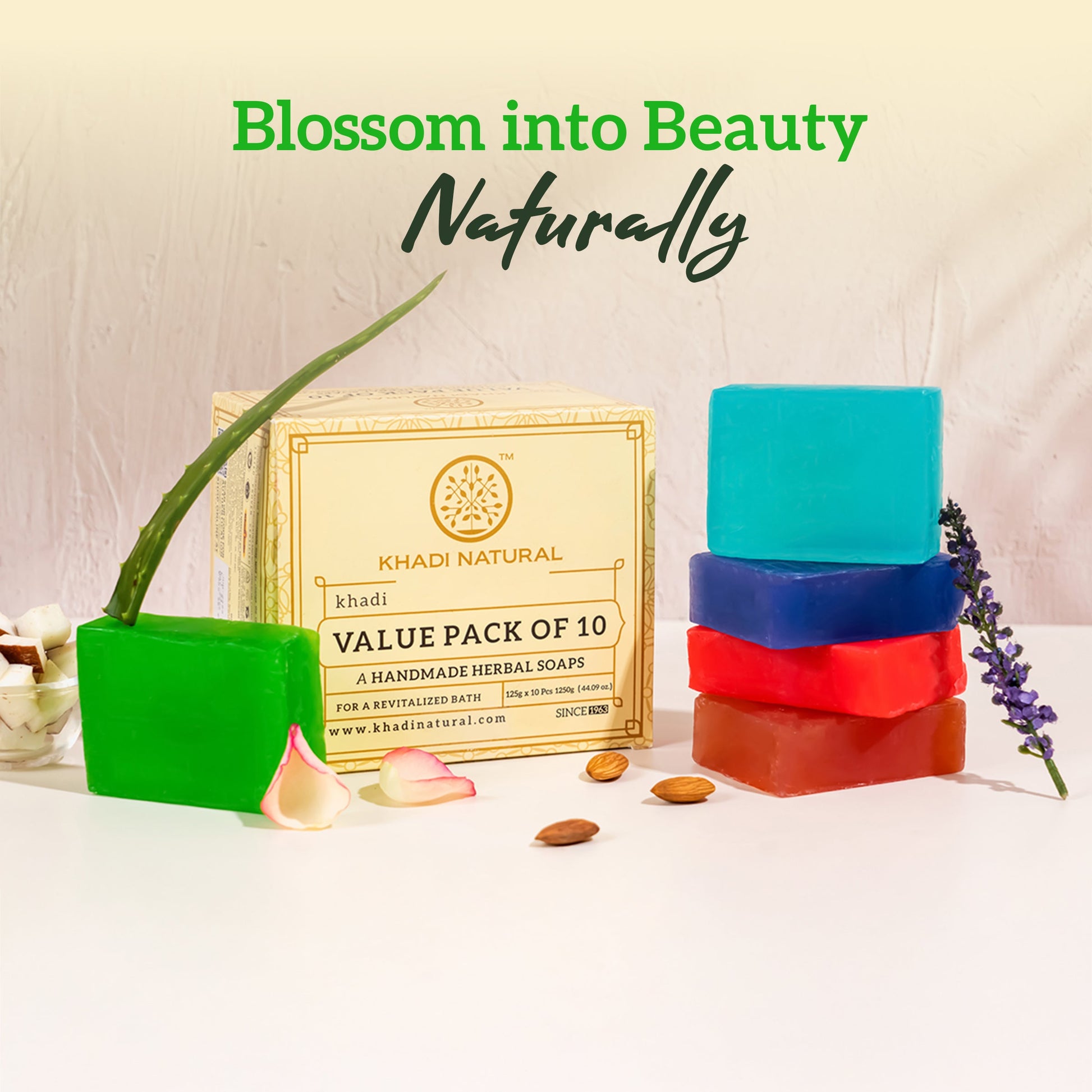 Herbal Soap Combo Value Pack of 10 125gm Each