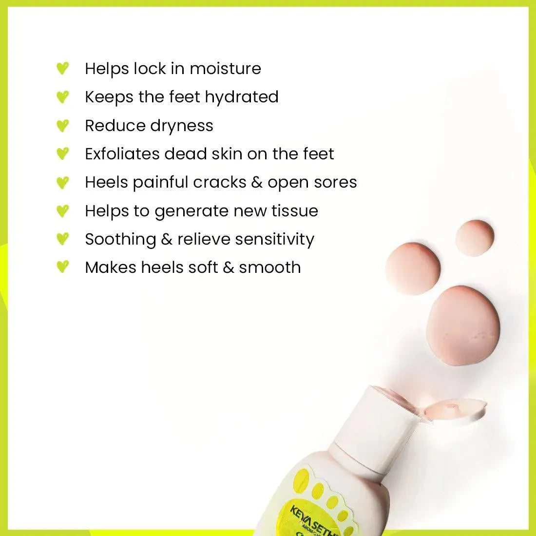 Heel Healing Lotion, for Softens Hydrates Dry Feet, Moisturizes & Repairs Cracked Heel Enriched with Tea Tree Oil & Glycerin 50ml x 3