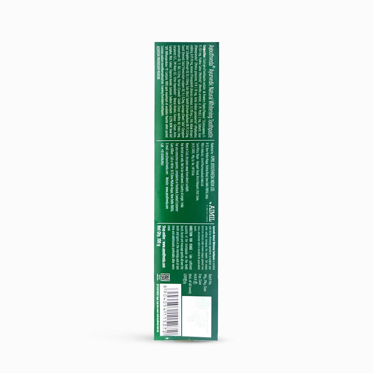 Natural Whitening Toothpaste Net qty.- 100 g each Set of 2 100g
