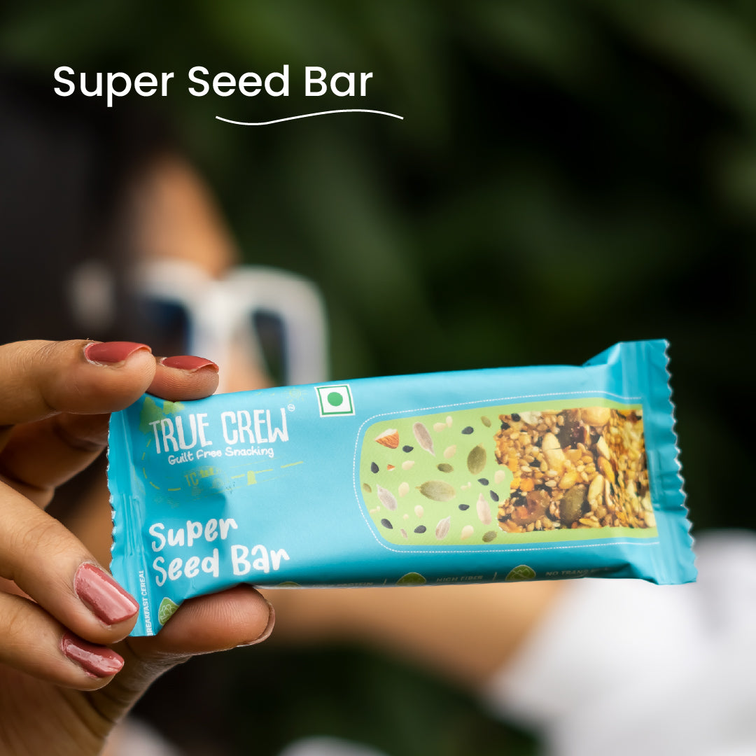 TRUE CREW - Super Seed Bar, 25 g Each (Pack of 10) 25gx10