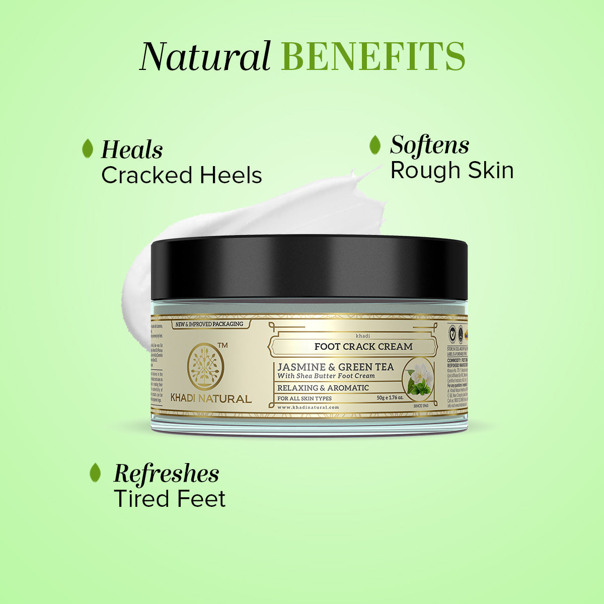 Jasmine & Green Tea Foot Crack Cream - With Sheabutter 50gm
