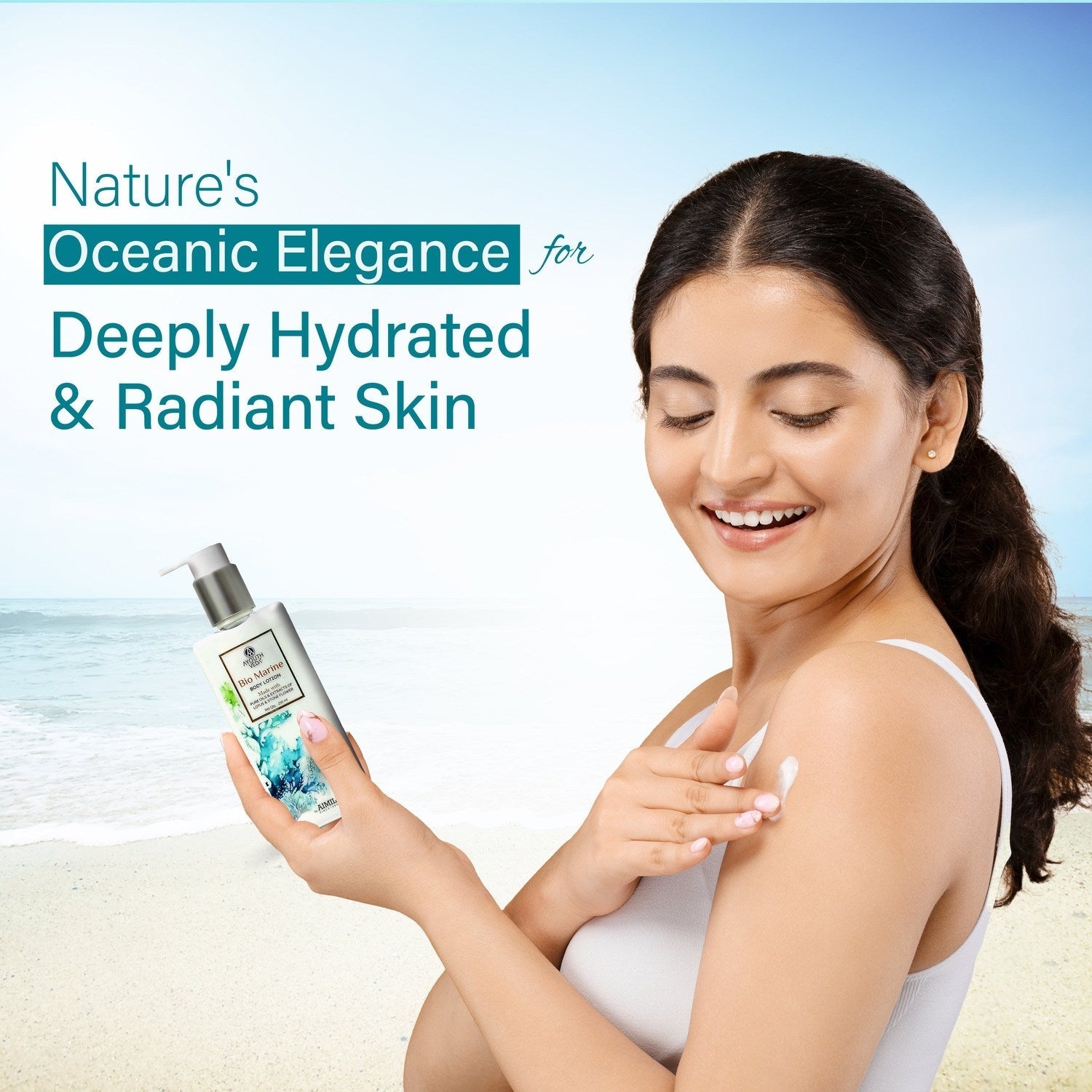 Bio Marine Body Lotion with Lotus & Stone Flower | Deep Hydration & Skin Soothing | Lightweight, Non-Greasy Formula | Calms Irritated Skin | Suitable for All Skin Types | 250ml 250ml