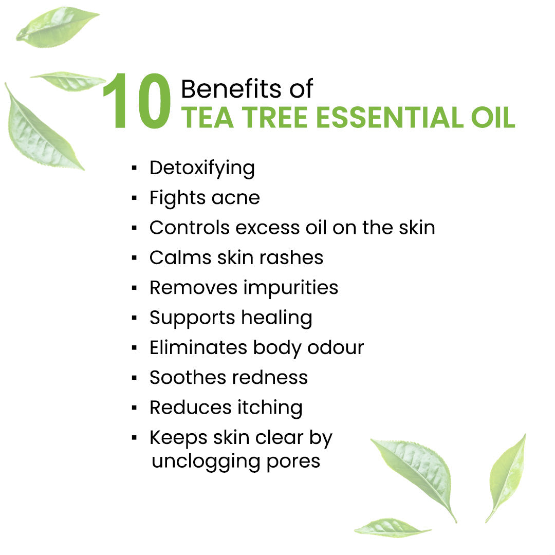 Tea Tree Body Oil - Moisturising, Anti Acne, Cleansing, Soothing & Purifies Skin; Non-Sticky, Quick-Absorbing 400ml