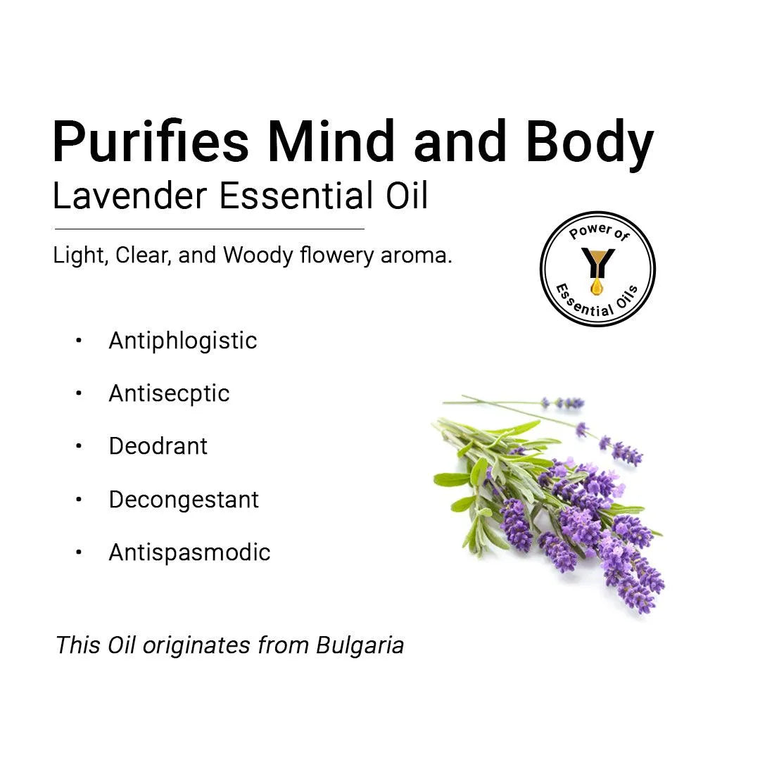 Lavender Essential Oil, Therapeutic, Pure & Natural, Stress Relief, Insomnia, Cold, Asthma, Skin & Hair Tonic 10ml 10ml