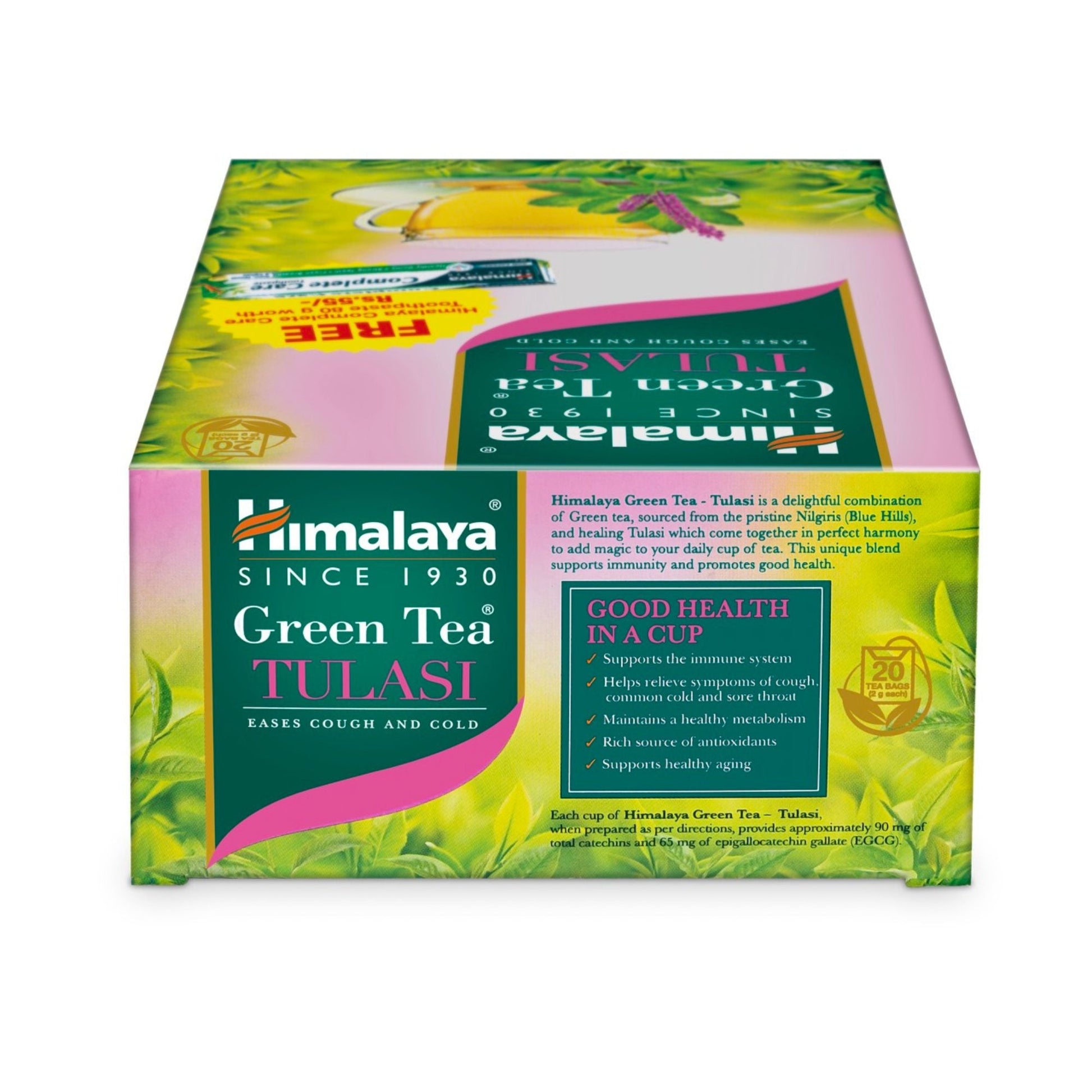 GREEN TEA TULASI 2G´20s + COMPLETE CARE TOOTHPASTE 80G FREE OFFER PACK 2G 20'S