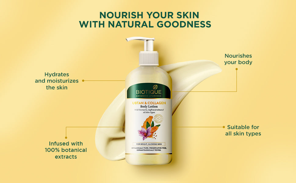 BIOTIQUE UBTAN & COLLAGEN Body Lotion