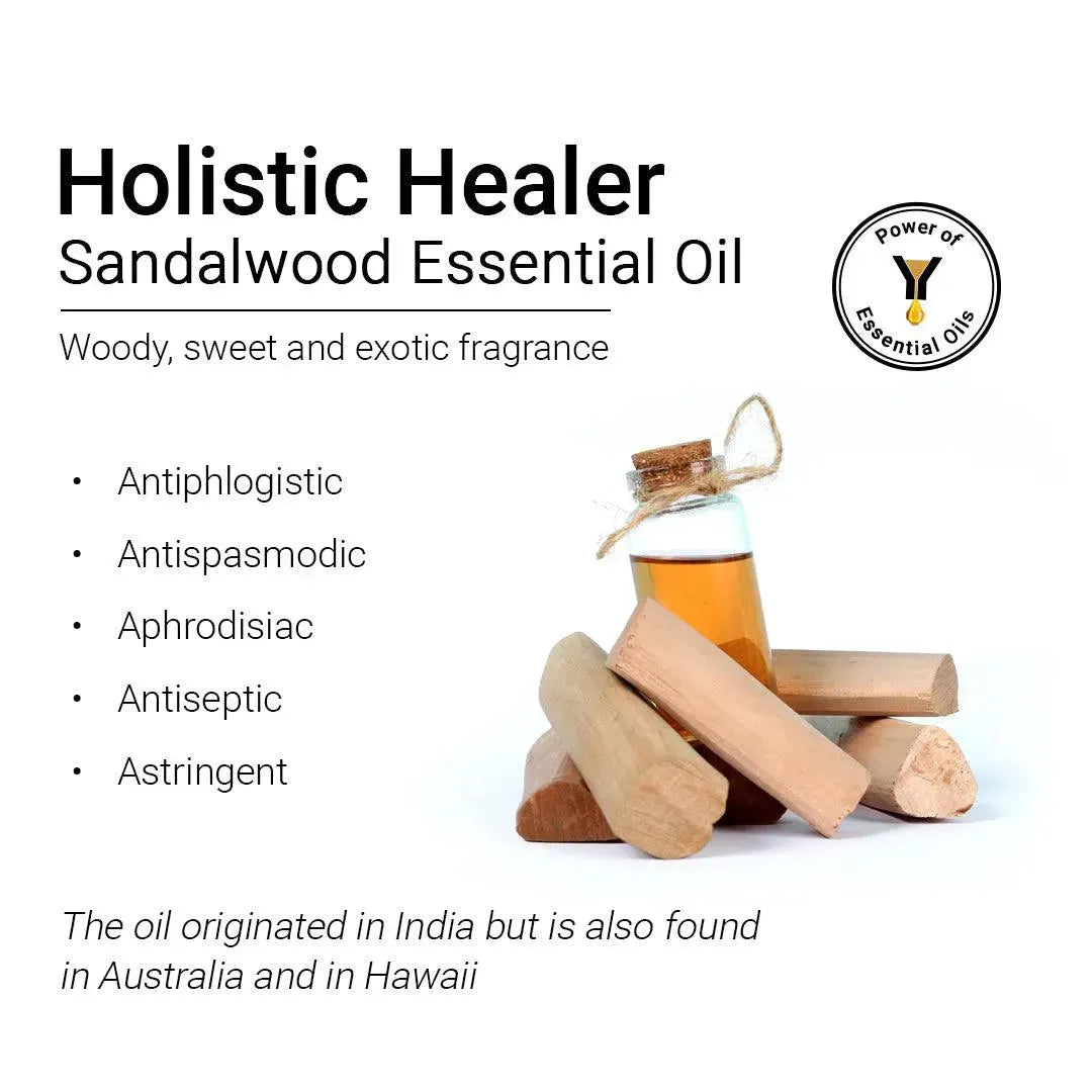 Sandalwood Essential Oil, Therapeutic Pure & Natural, Mysore Sandal, Antiseptic, Ageing Skin, Relaxing 10ml 10ml