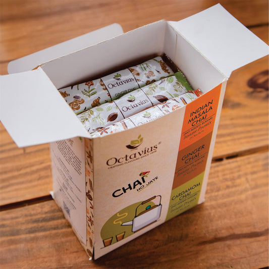 3 in 1 Instant Premix - Indian Masala, Cardamom & Ginger (No Added Sugar) - 50 sachets 15 sachets